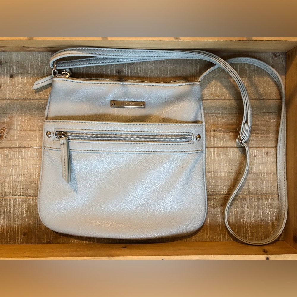 Elegant Nine West Light Gray Crossbody Bag